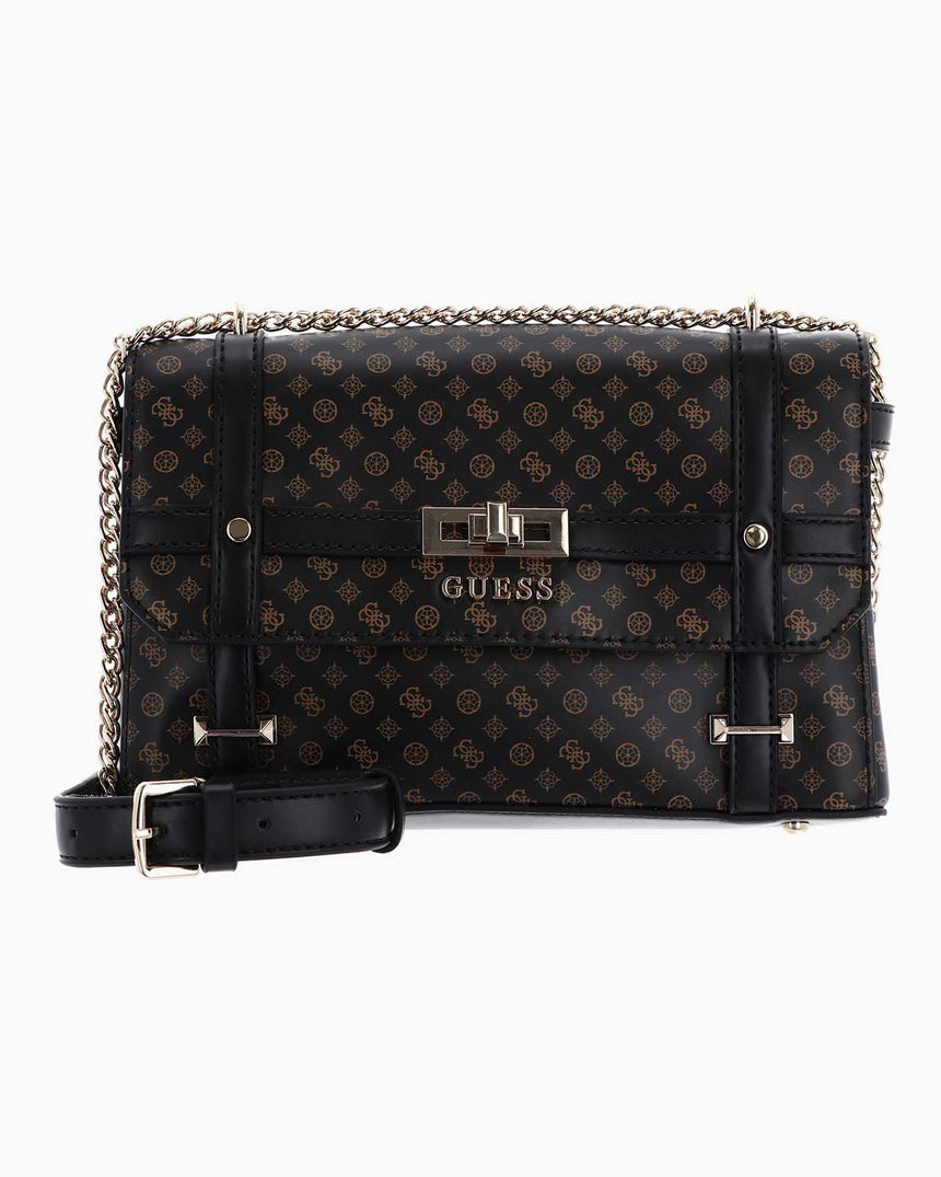 Guess Emilee Zincirli Çapraz Askılı Çanta Mocha Logo