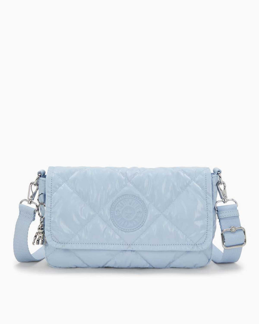 Kipling Aras Quilted Shoulder Bag Omuz Çantası Glowing Blue Ql