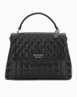 Guess Yarmilla Top Handle Logolu El Çantası Black