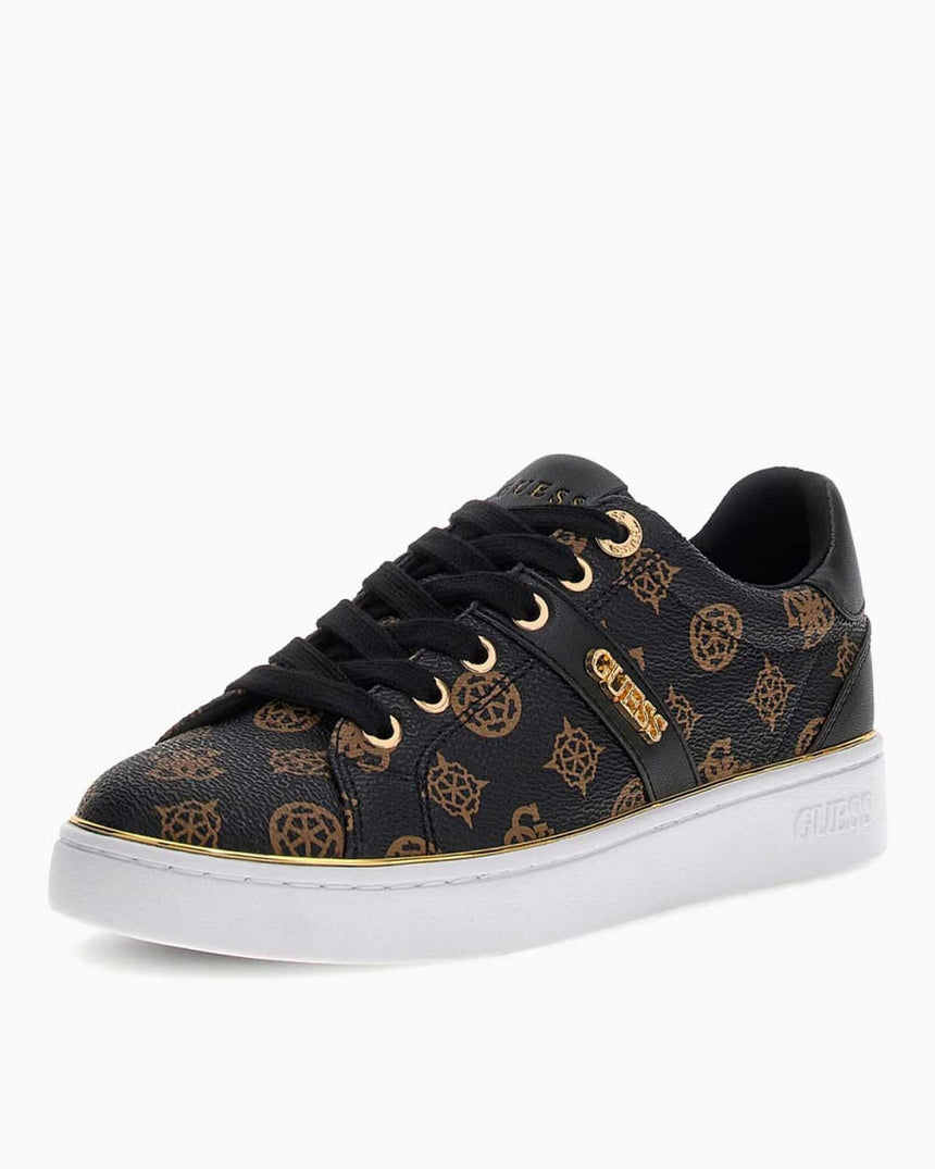 Guess Britz Kadın Logolu Sneaker Black Brown