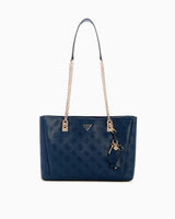 Guess Tisha 3 Kadın El Çantası Midnight Logo