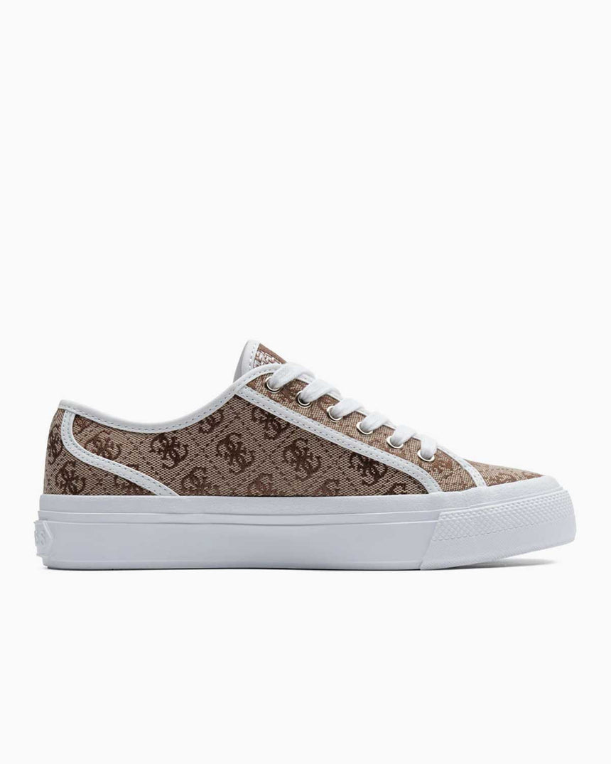Guess Jelexa Monogram Sneaker Beige / Brown