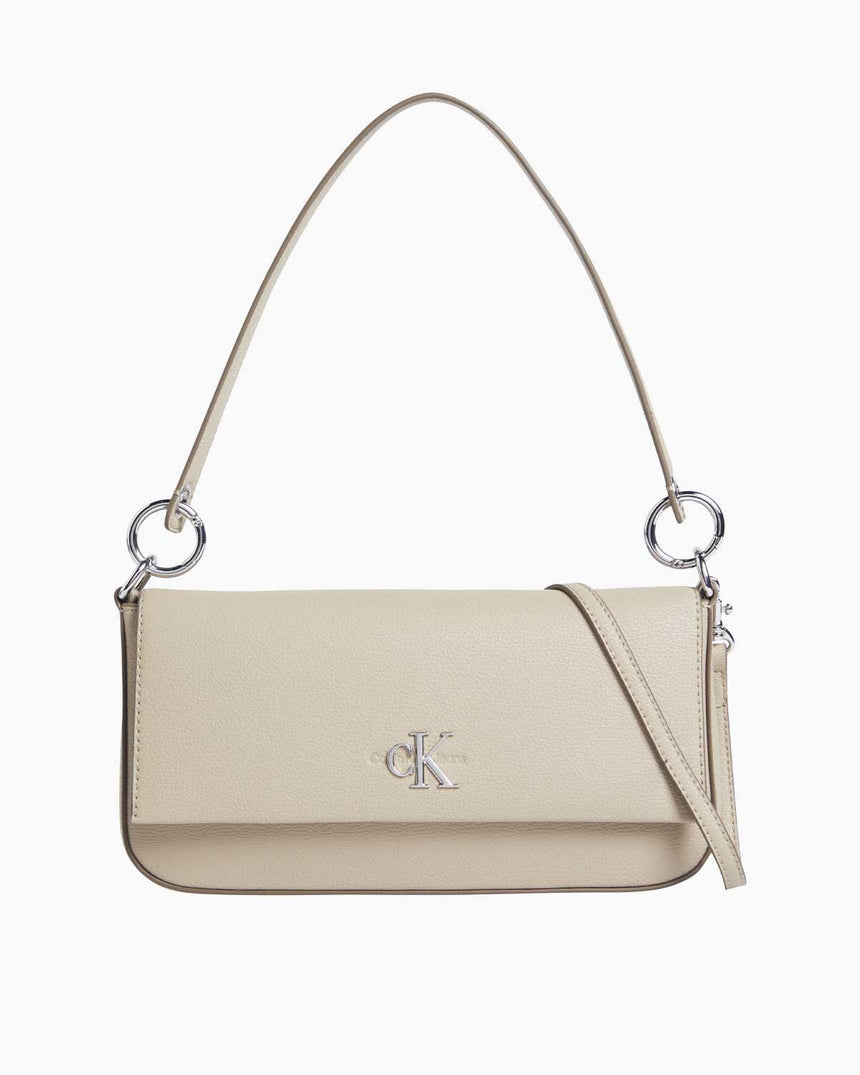 Calvin Klein Minimal Monogram Pouch Shoulder Bag Omuz Çantası Crockery
