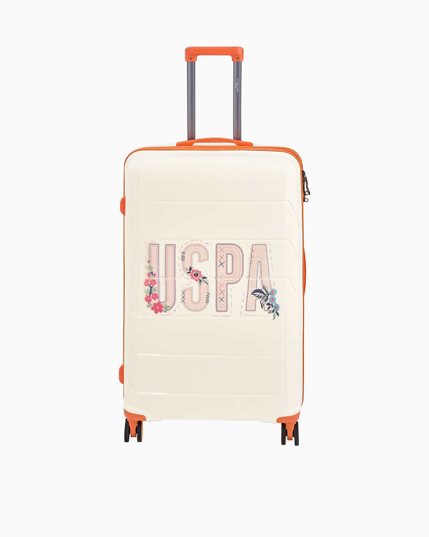 Us Polo Assn Logolu Orta Boy Valiz Beyaz