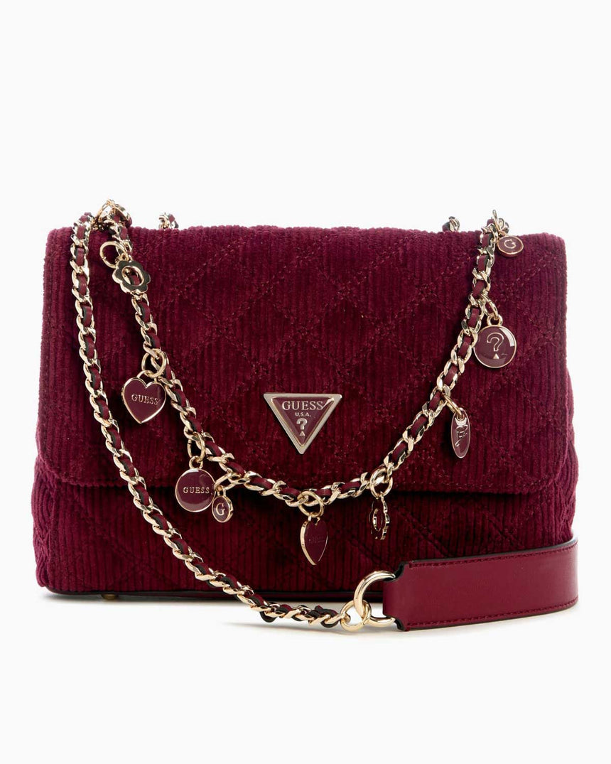 Guess Giully II Zincirli Kadın Omuz Çantası Red