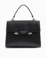 Guess Eco Handle Flap Manyetik Kapaklı El Çantası Black