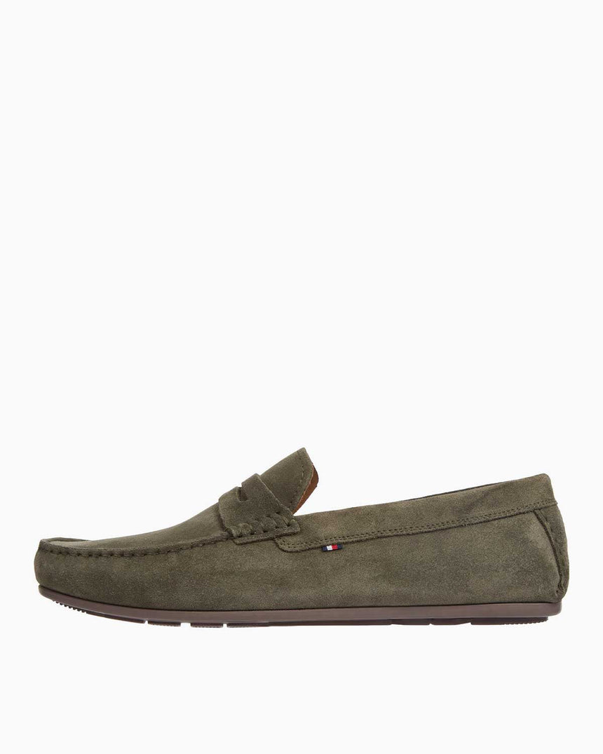 Tommy Hilfiger Casual Driver Süet Ayakkabı Army Green