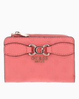 Guess Arlena Logo Zip Around Medium Cüzdan Coal Logo