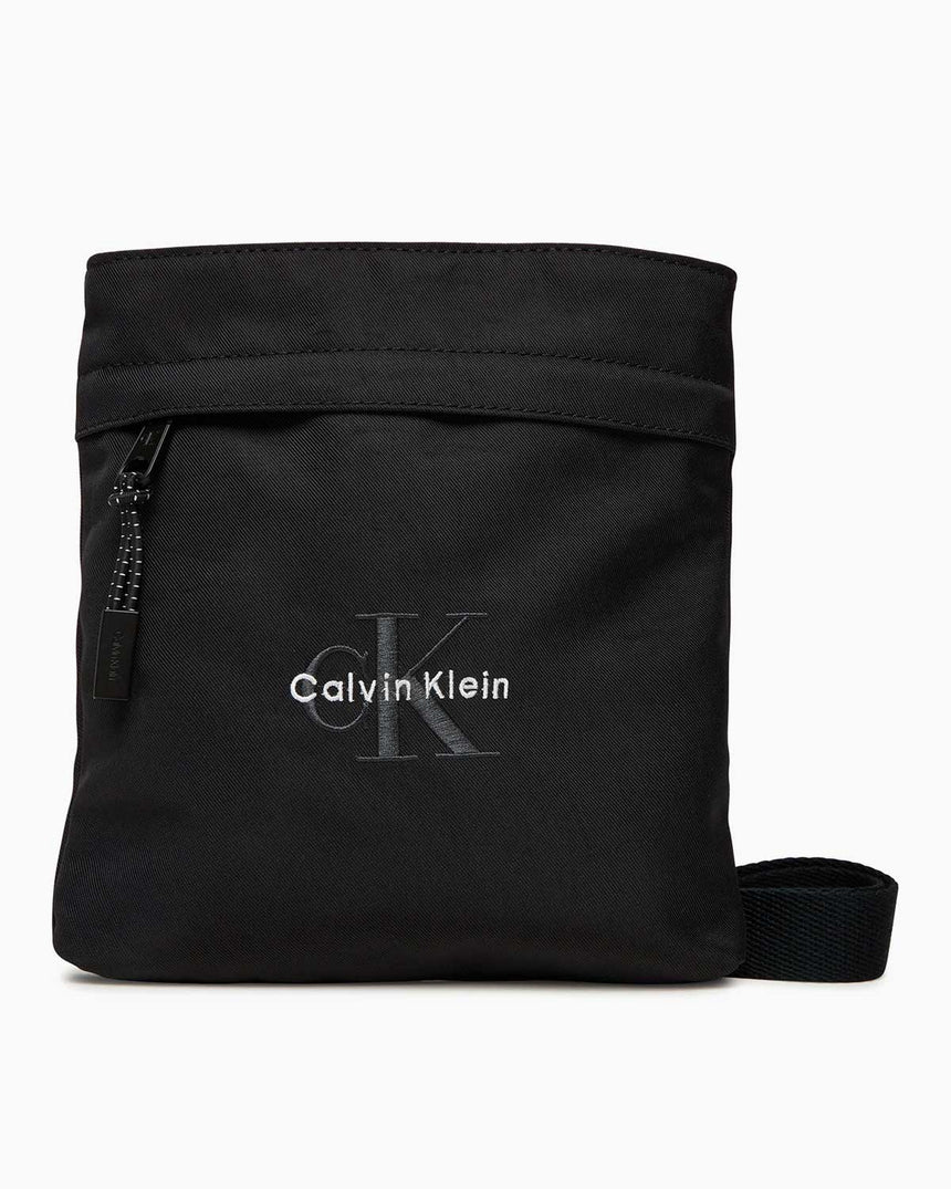 Calvin Klein Düz Naylon Erkek Çapraz Askılı Çanta Black