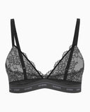 Guess Jane Triangle Logolu Bralet Jet Black