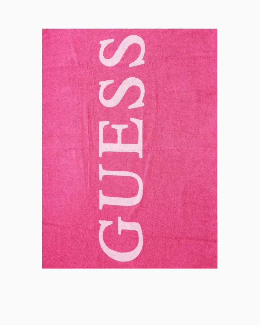 Guess Towel Jacquard Plaj Havlusu Boungainvillea Pink
