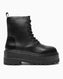 Calvin Klein Jeans Flatform Lace Up High Boots Triple Black