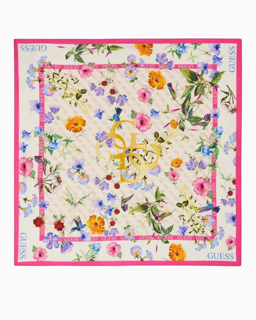 Guess Foulard Textile Eşarp Pink Multi