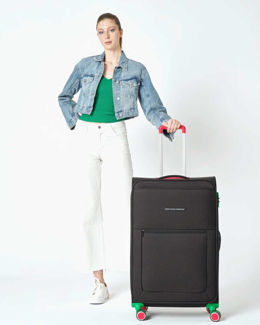 Benetton Büyük Boy Valiz Siyah