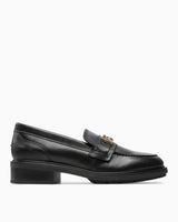 Tommy Hilfiger Logo Leather Loafer Casual Ayakkabı Black