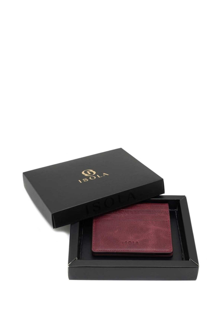 Isola Kai Erkek Hakiki Deri Cüzdan Bordo