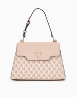 Guess Wave Handle Flap Logolu El Çantasıı Blush Logo