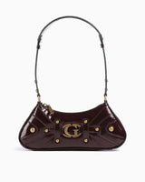 Guess Mintha Mini Top Zip Omuz Çantası Claret