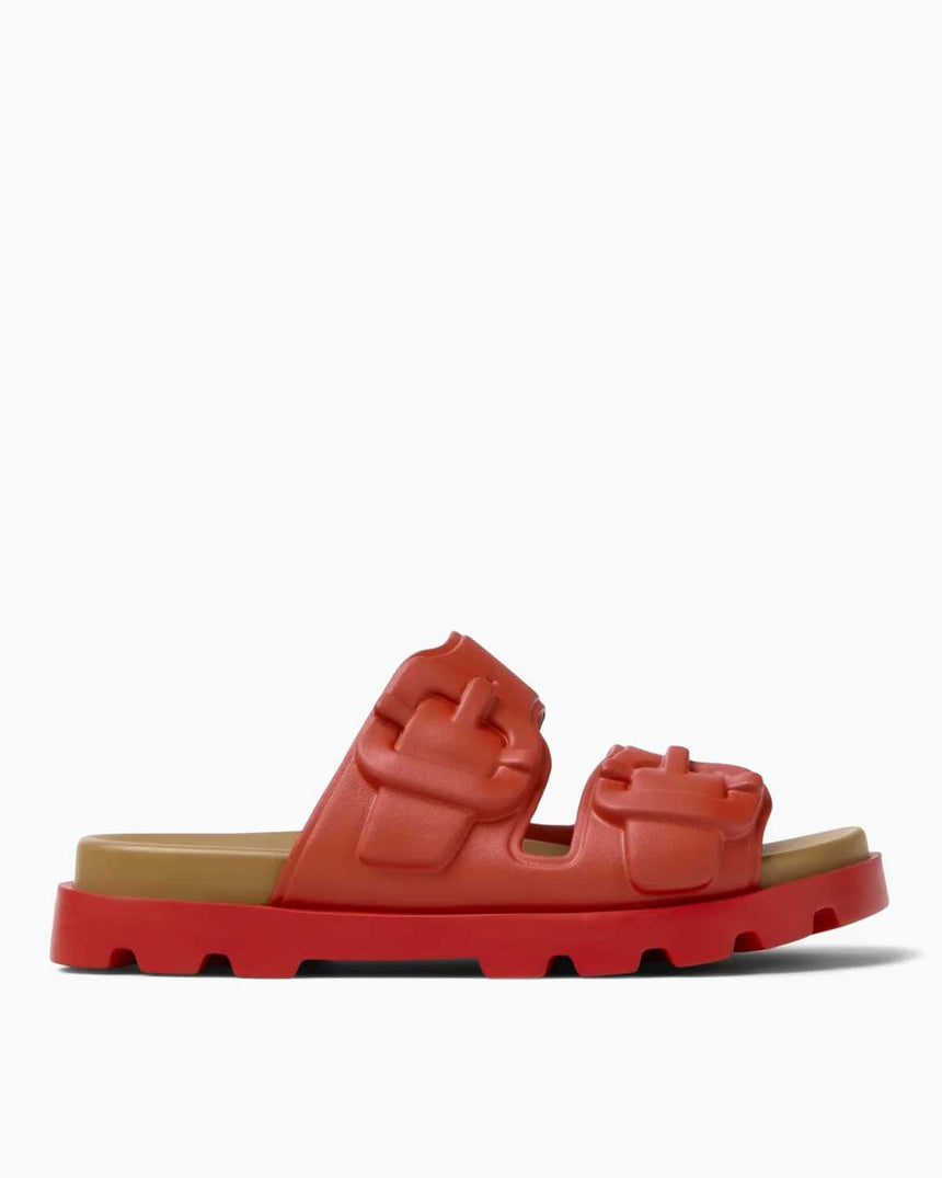 Camper Brutus Çift Bantlı Terlik Parlak Kırmızı