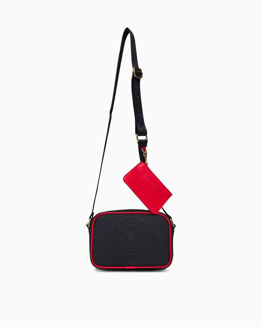 Us Polo Assn Mini Cüzdan Detaylı Çapraz Askılı Çanta Lacivert - Kırmızı