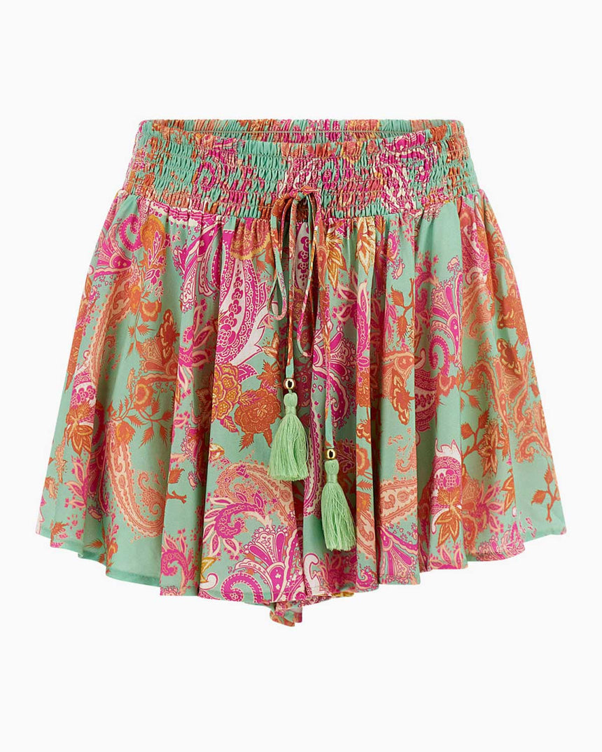 Guess Relaxed Bottoms Şort Ethnic Paisley Acqua