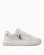 Calvin Klein Chunky Cupsole Laceup Lth Ml Mtl Kadın Sneaker Bright White/Silver