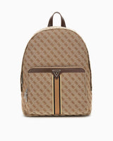 Guess Milano Compact Monogram Logolu Sırt Çantası Beige / Brown