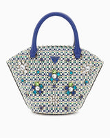 Guess Beauvoir Kapaklı Mini Tote El Çantası Sapphire Multi