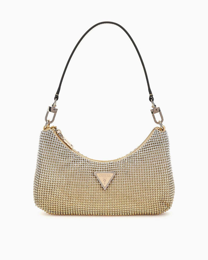 Guess Zalina Taşlı Omuz Çantası Gold