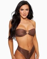 Guess Bandeau Removable Bikini Üstü Java Brown