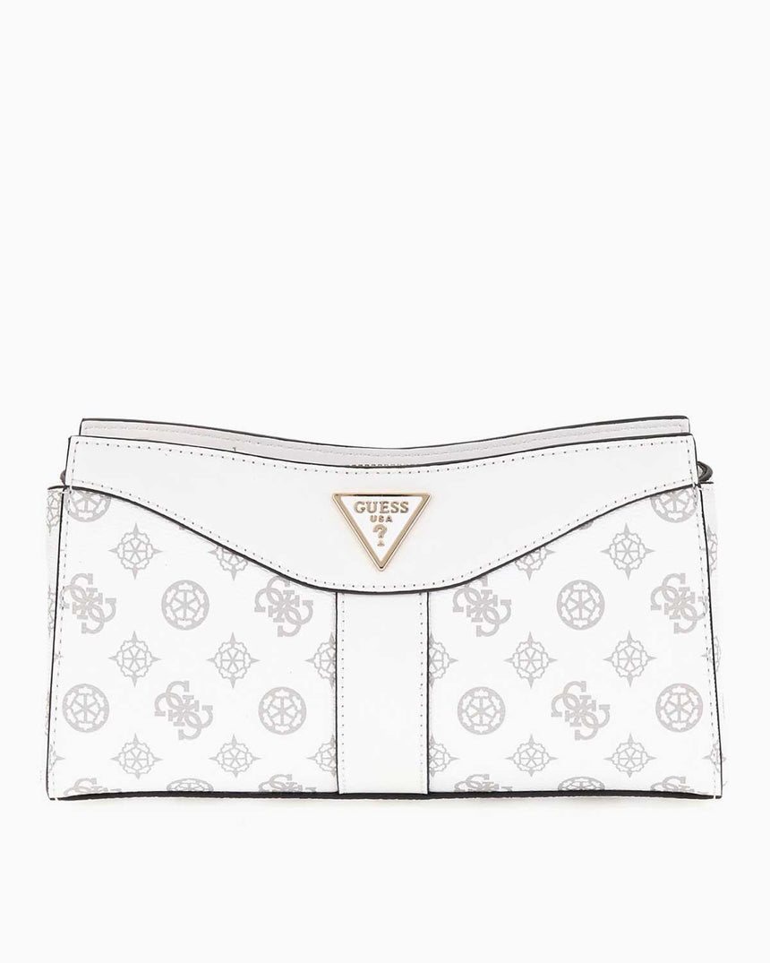 Guess Dorys Logo Desenli Çapraz Askılı Çanta White Logo