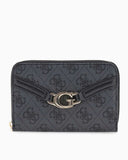 Guess Access Orta Boy Fermuarlı Kadın Cüzdan Coal Logo