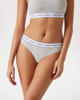 Guess Carrie Thong Logolu Külot Light Rock Heather