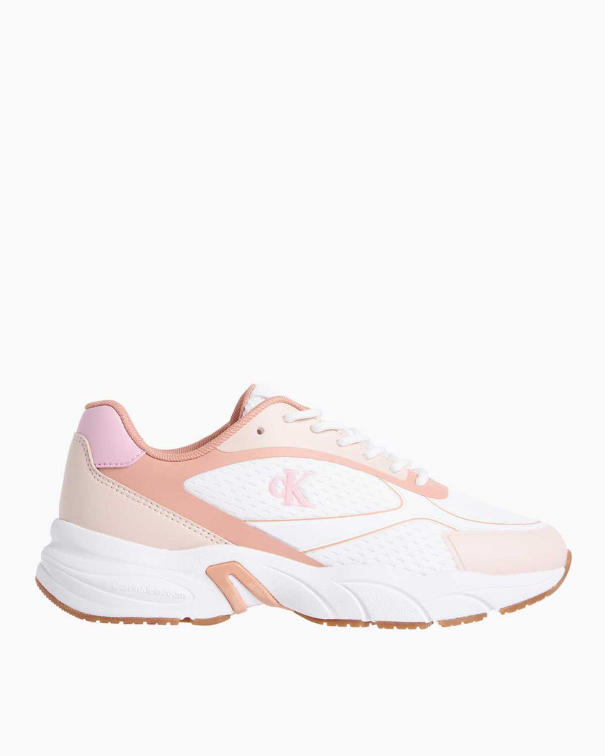 Calvin Klein Retro Tennis Sneaker Bright White/Dusty Coral/W Pink