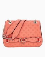 Guess Arlena Convertible Flap Omuz Çantası Coral Logo