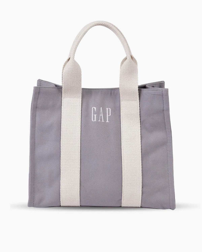Gap Şerit Detaylı Kanvas El Çantası Gri