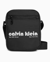 Calvin Klein Grafik Desenli Muhabir Erkek Çapraz Askılı Çanta Black