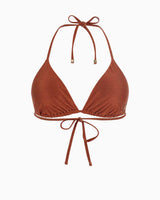Guess Removable Padded Triangle Bikini Üstü Brown