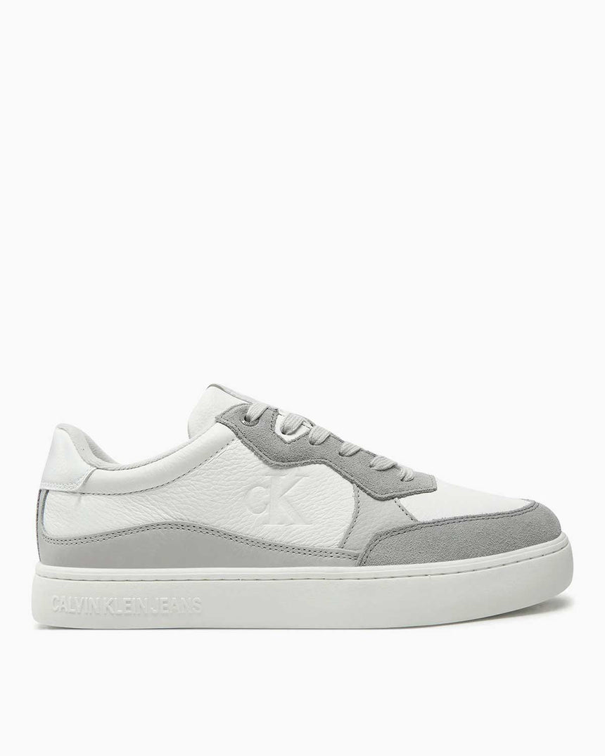 Calvin Klein Classic Cupsole Low Top Sneaker White/Oyster Mushroom/Formal Grey