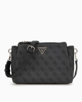 Guess Noelle Compartment Crossbody Çapraz Askılı Çanta Coal Logo