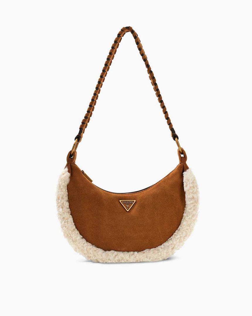 Guess Amita Kadın Deri Omuz Çantası Cognac