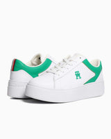 Tommy Hilfiger Platform Court Sneaker White/Olympic Green
