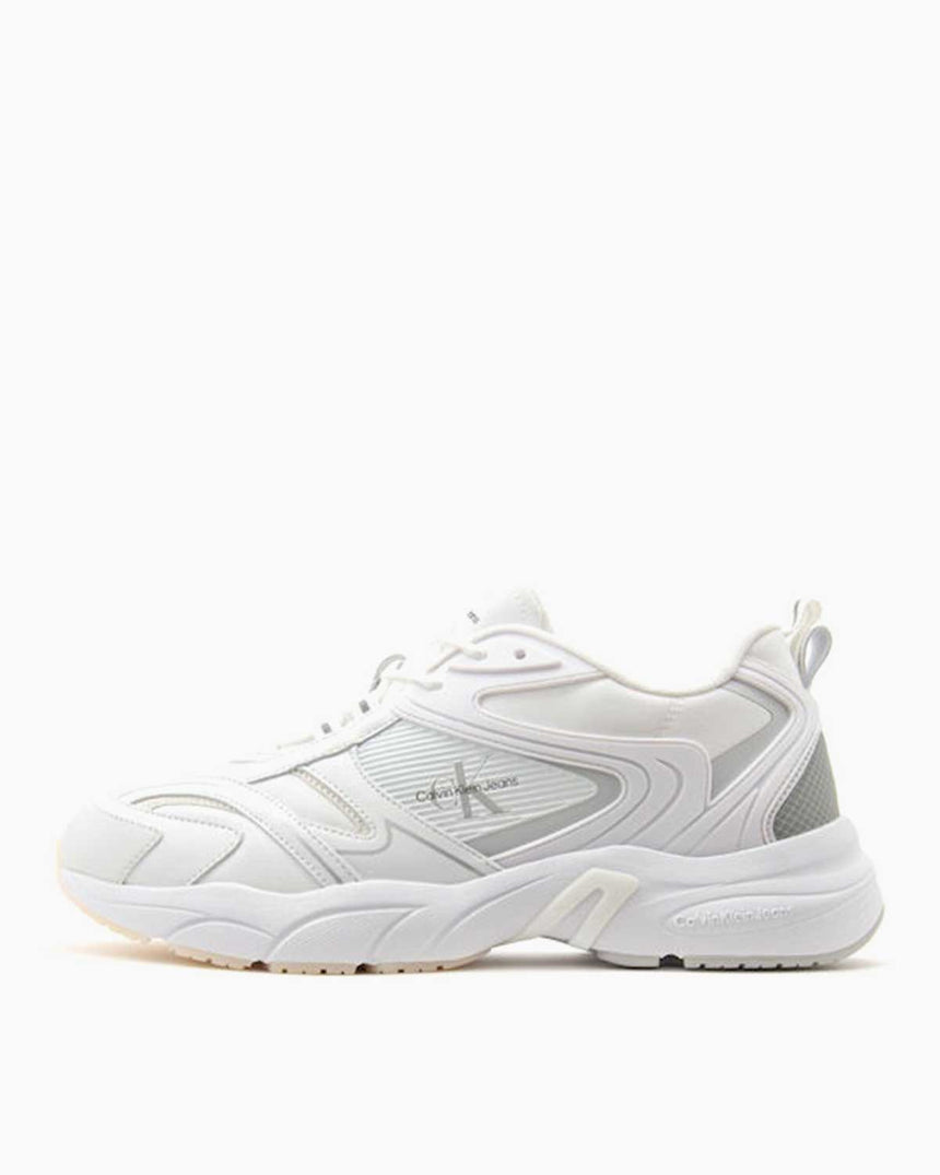 Calvin Klein Tennis Lace Up Logolu Sneakers Triple White