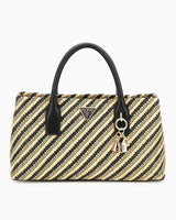 Guess Simona Small Satchel El Çantası Natural - Black