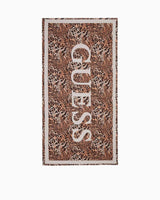 Guess Printed Towel Plaj Havlusu Iconıc Leopard Combo