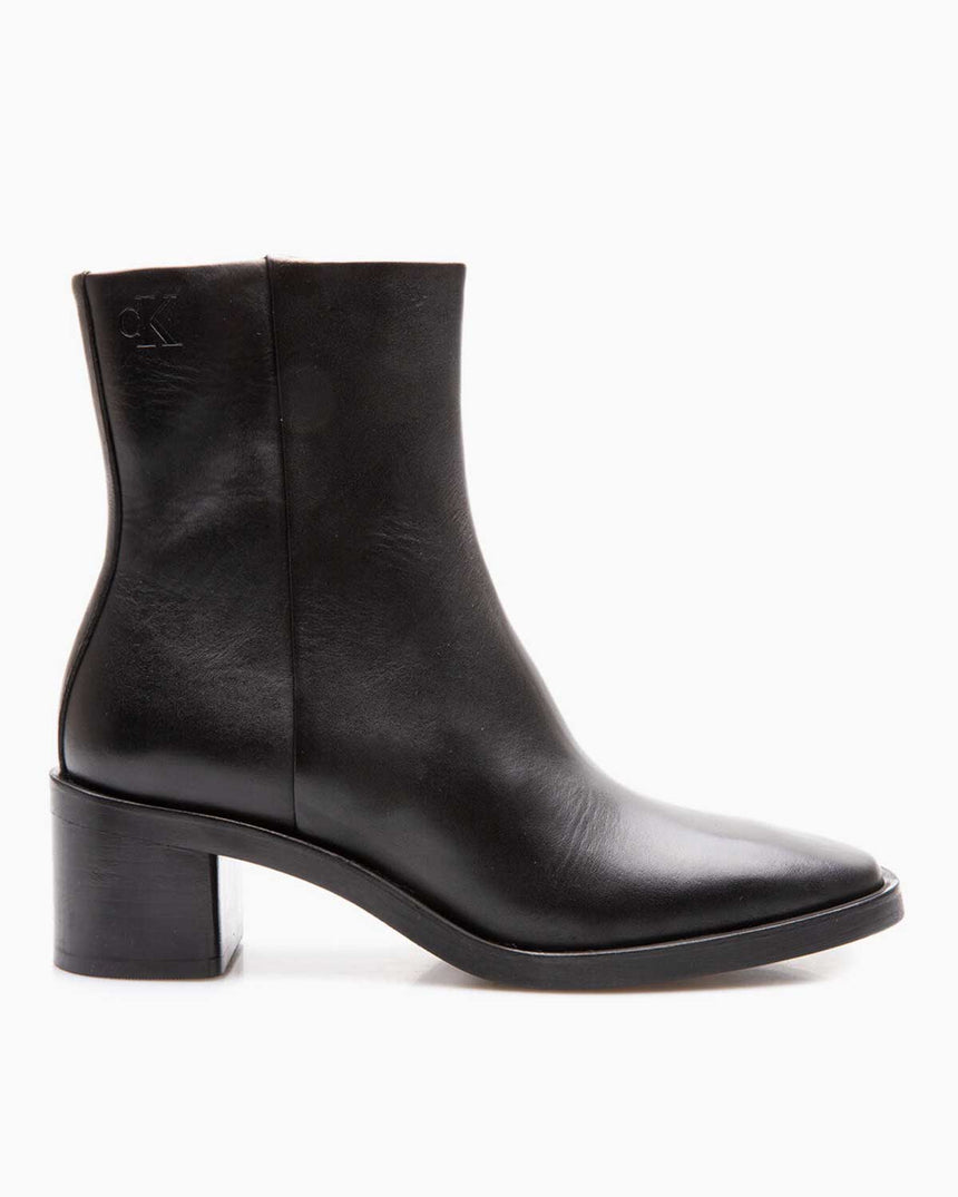 Calvin Klein Eden Fermuarlı Deri Kadın Bot Bordeaux