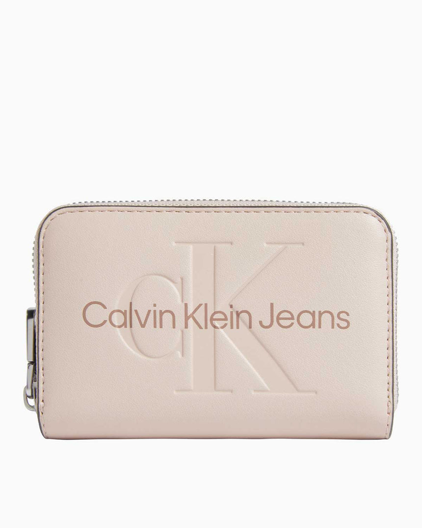 Calvin Klein Sculpted Zip Around Mono Cüzdan Rose Dust