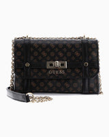 Guess Emilee Zincirli Mini Çapraz Askılı Çanta Mocha Logo