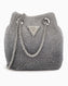 Guess Zalina Pouch Gümüş Taş Detaylı Omuz Çantası Silver