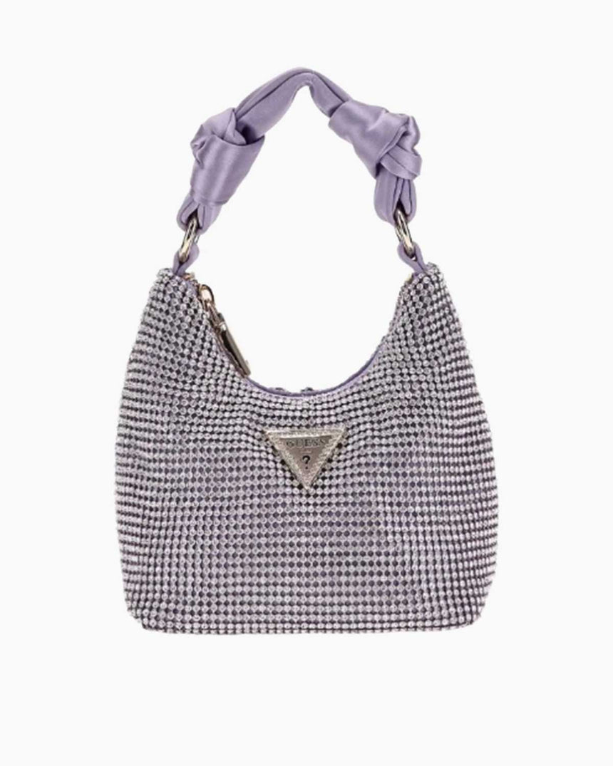 Guess Lua Mini Hobo Taşlı El Çantası Lavender